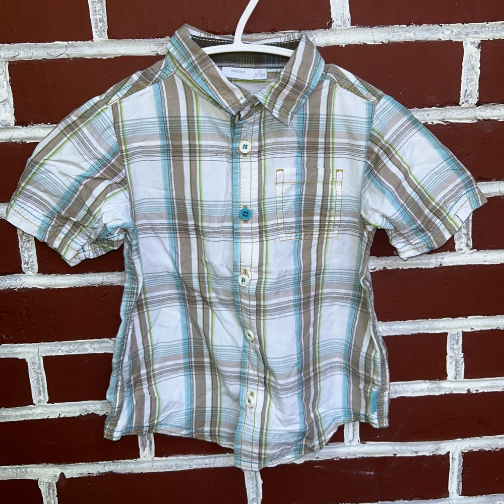 Mexx | plaid button Down shirt sleeve shirt | size 24-30m